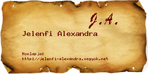 Jelenfi Alexandra névjegykártya