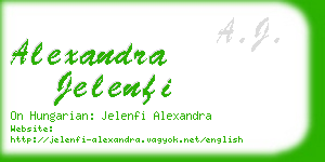 alexandra jelenfi business card